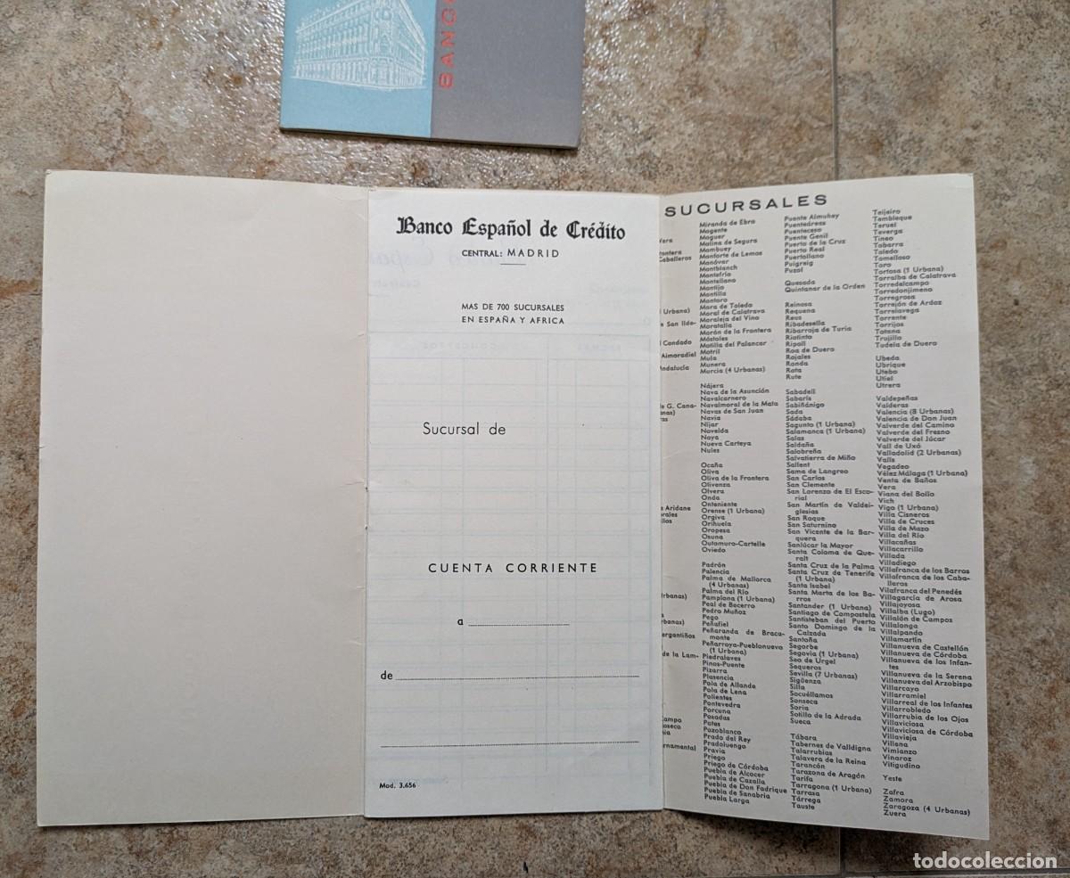 Documentos bancarios: Libretas Cuenta Corriente Banco Espa&ntilde;ol de Cr&eacute;dito - Foto 2