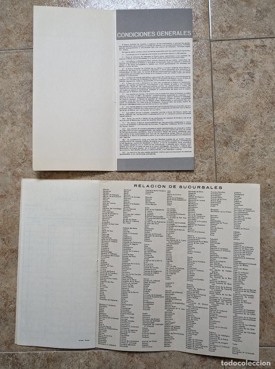 Documentos bancarios: Libretas Cuenta Corriente Banco Espa&ntilde;ol de Cr&eacute;dito - Foto 4