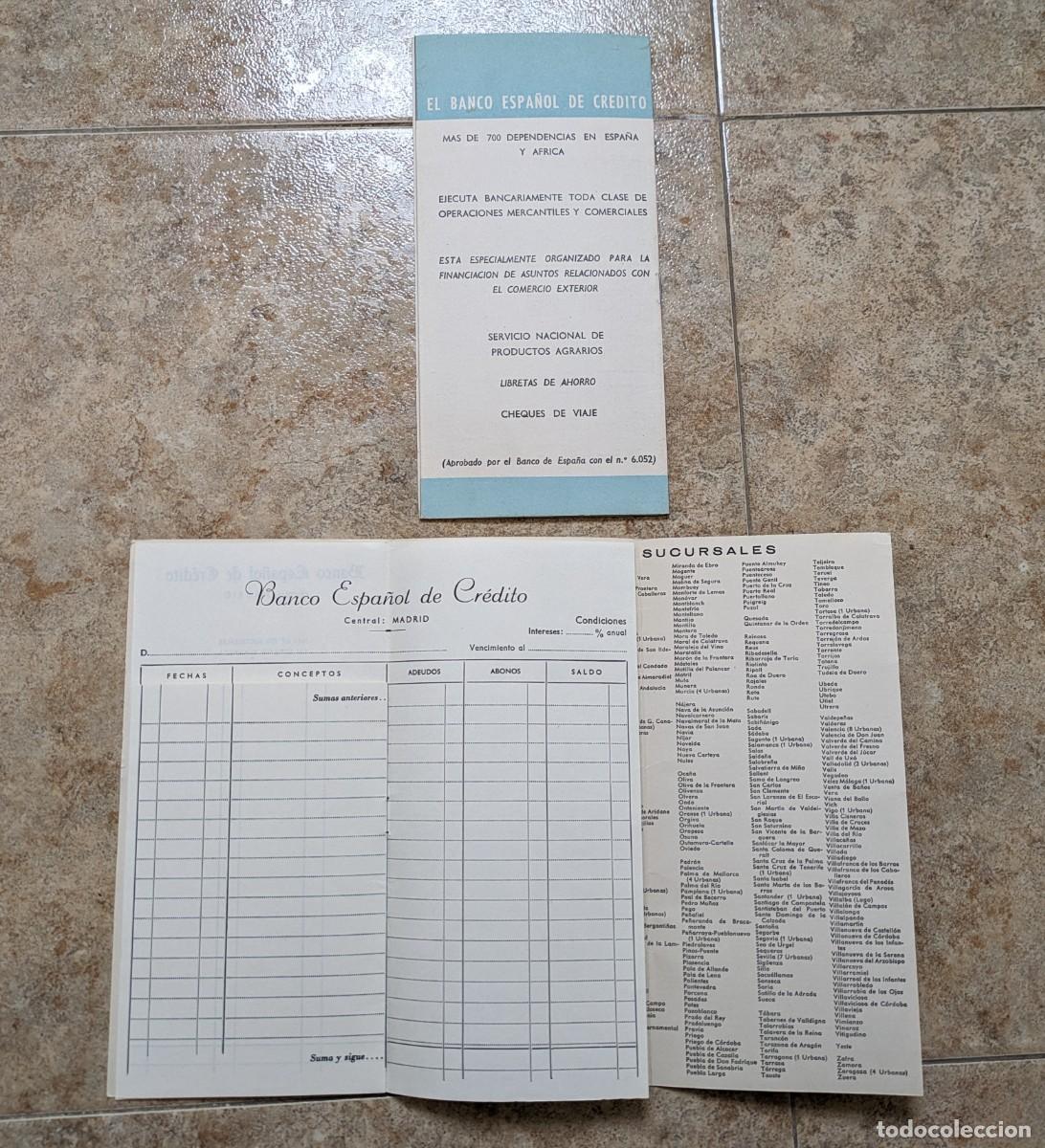 Documentos bancarios: Libretas Cuenta Corriente Banco Espa&ntilde;ol de Cr&eacute;dito - Foto 5