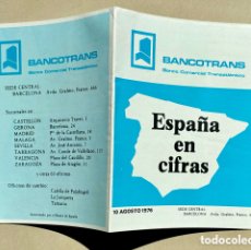 Documentos bancarios: BANCOTRANS. ESPAÑA EN CIFRAS 1976. BANCO COMERCIAL TRANSATLANTICO