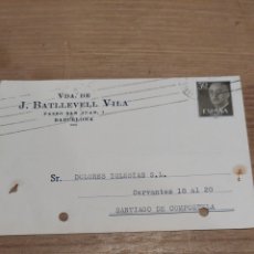 Documentos bancarios: 1957 BARCELONA VDA J.BATLLEVELL VILA DIRIGE SANTIAGO COMPOSTELA