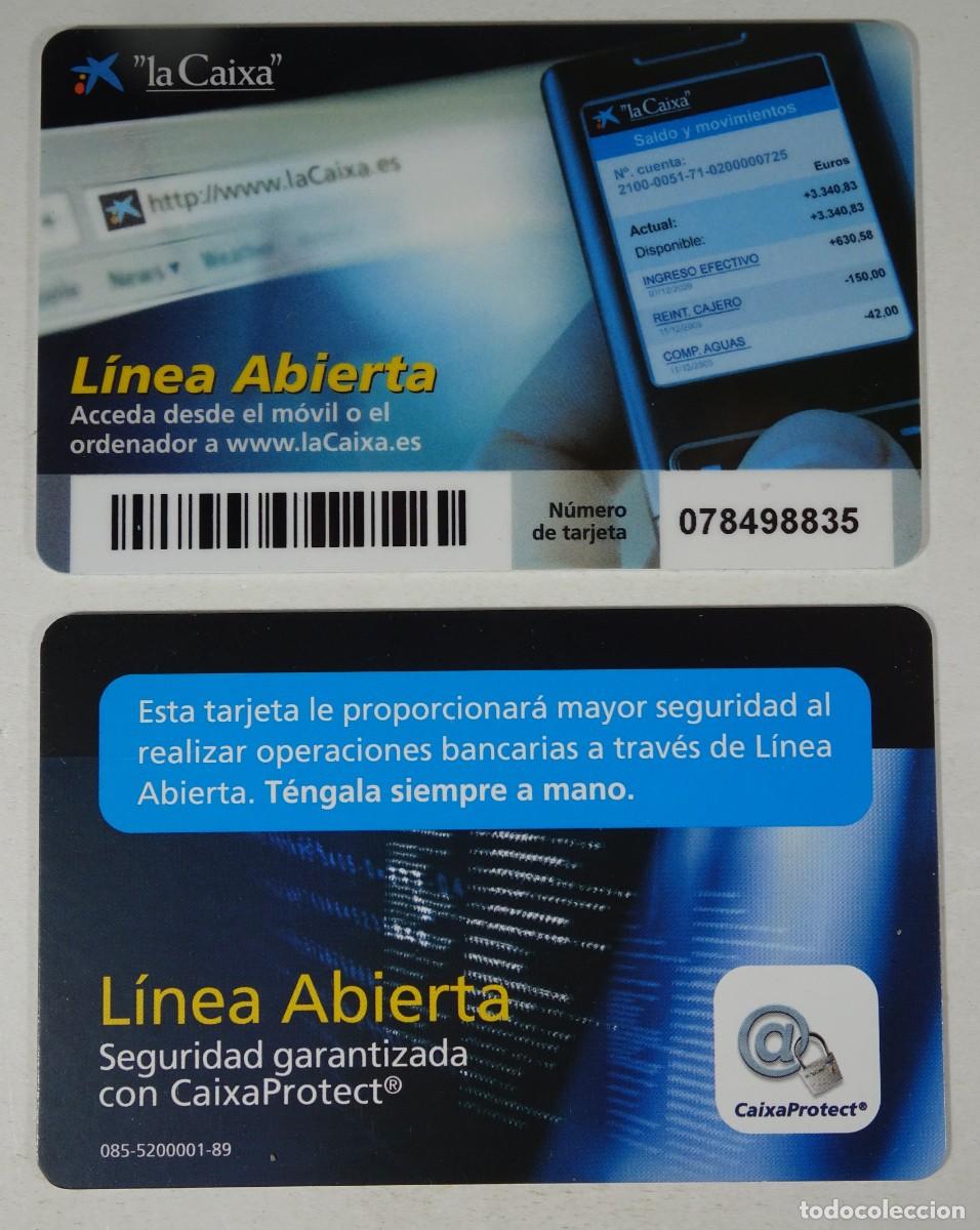 Documentos bancarios: TARJETA LINEA ABIERTA LA CAIXA, TARJETA DE COORDENADAS DE LA CAIXA - Foto 1