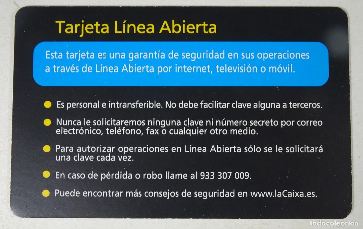 Documentos bancarios: TARJETA LINEA ABIERTA LA CAIXA, TARJETA DE COORDENADAS DE LA CAIXA - Foto 7