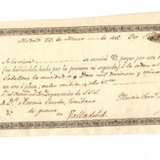 Documenti bancari: LETRA DE CAMBIO MADRID. AÑO 1825