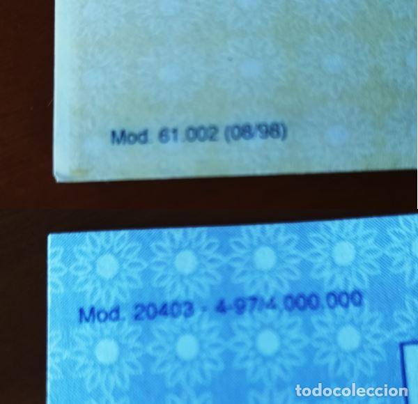 Documentos bancarios: MODELO DE INGRESO Y DE REINTEGRO SIN UTILIZAR - ARGENTARIA - 1997 - Foto 2