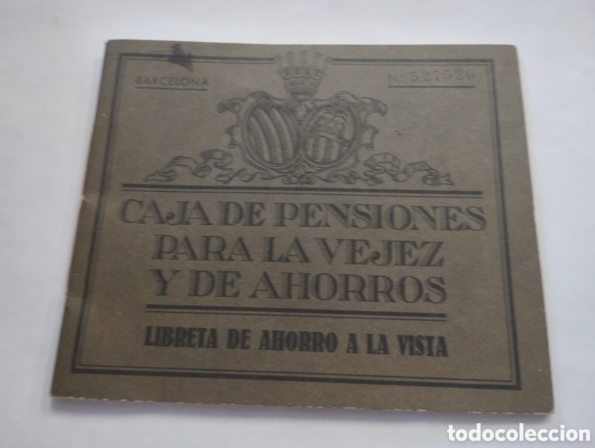 Documentos bancarios: Libreta Bancaria de la Caja de Pensiones 1946 - Foto 1