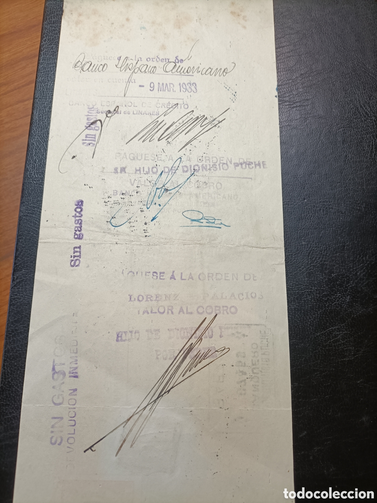 Documentos bancarios: Letra de cambio &Uacute;beda Linares Ja&eacute;n - Foto 2