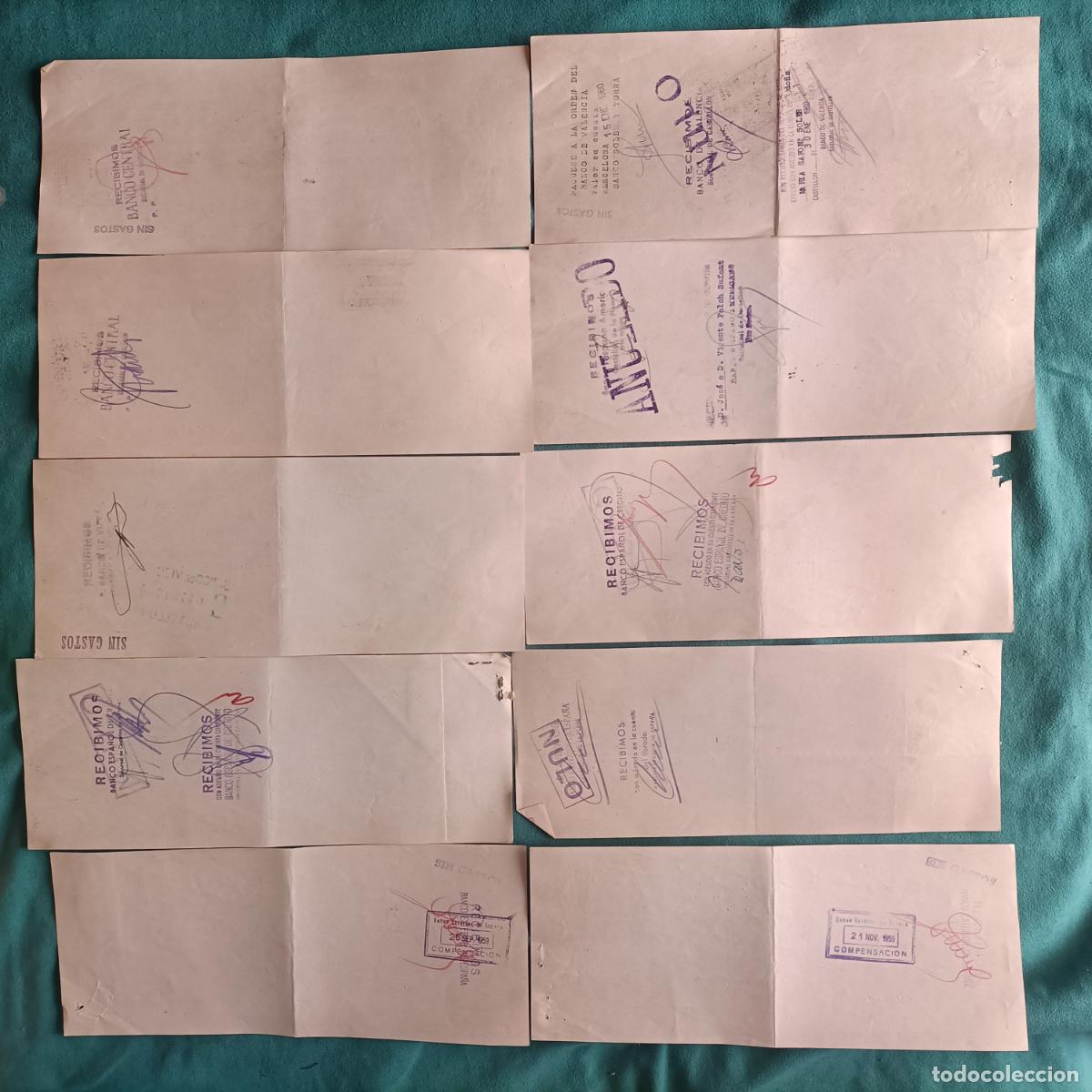 Documentos bancarios: lote 10 letras de cambio 1960 Espa&ntilde;a - Foto 6