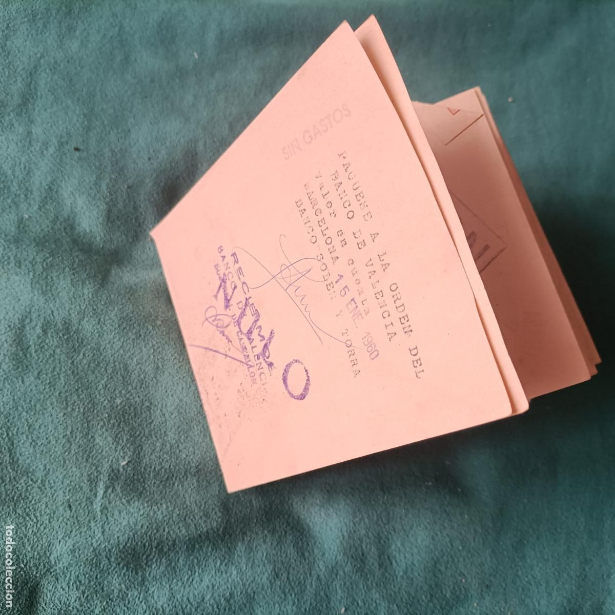 Documentos bancarios: lote 10 letras de cambio 1960 Espa&ntilde;a - Foto 7