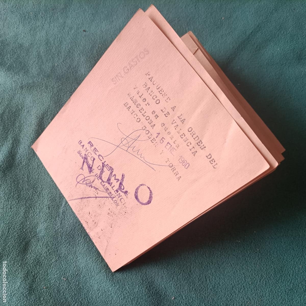 Documentos bancarios: lote 10 letras de cambio 1960 Espa&ntilde;a - Foto 8