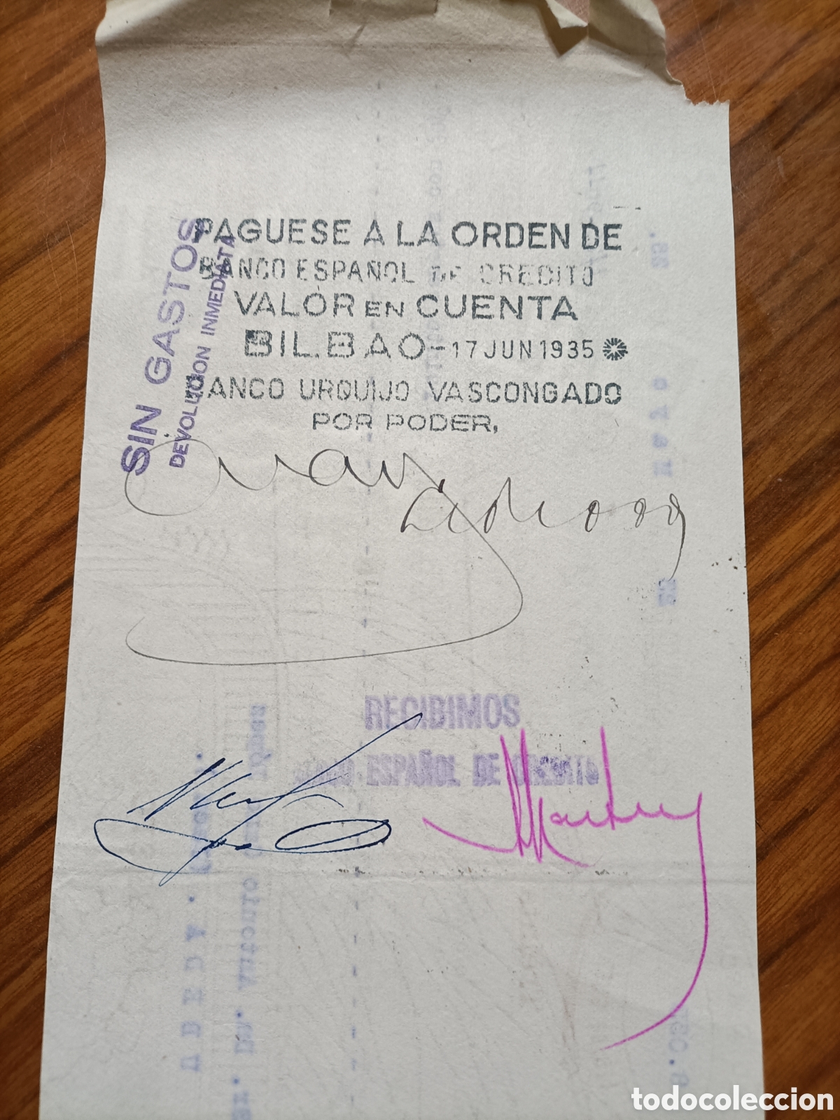 Documentos bancarios: Banco Urquijo vascongado de - Foto 4