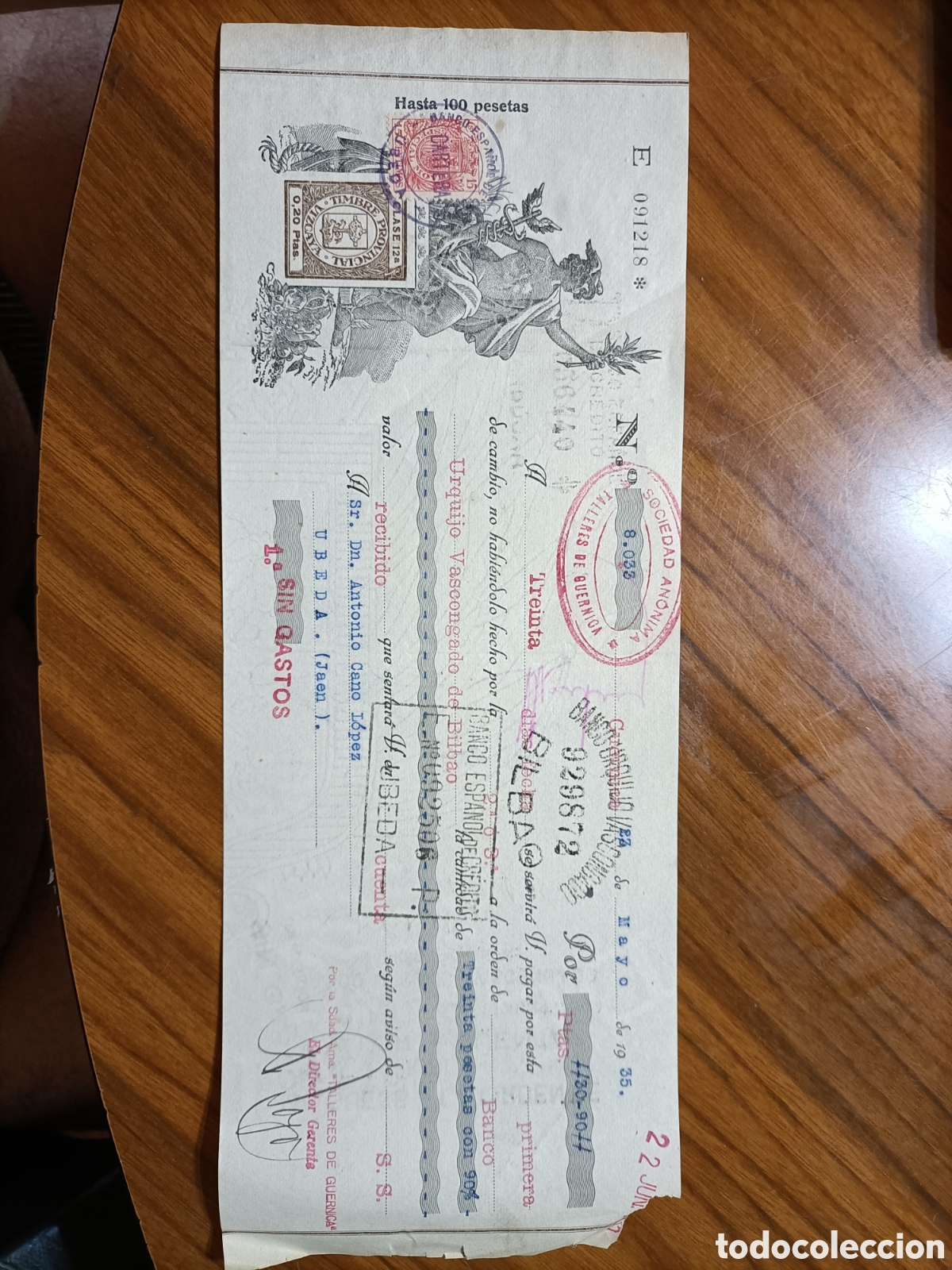 Documentos bancarios: Banco Urquijo vascongado de - Foto 5