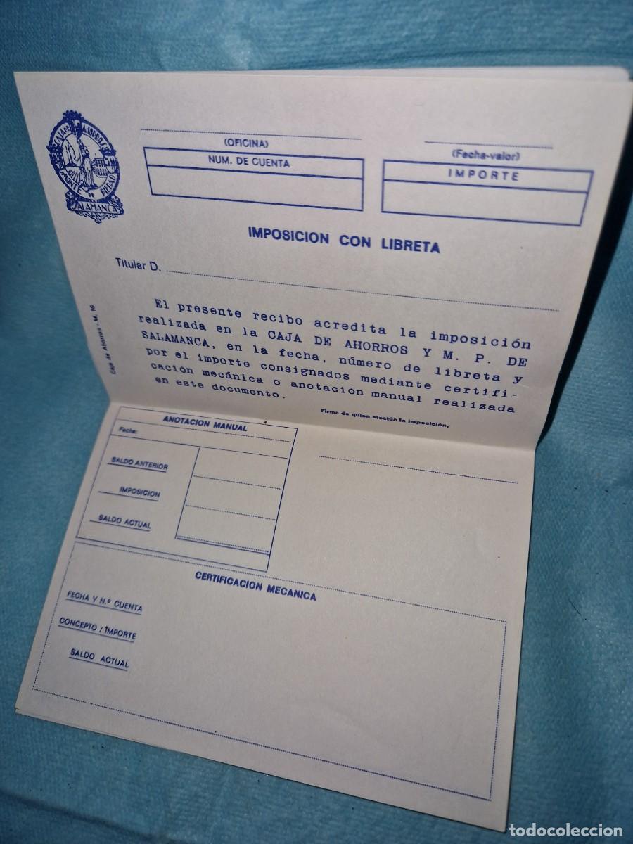 Documentos bancarios: IMPOSICION CON LIBRETA- CAJA AHORROS DE SALAMANCA - Foto 1