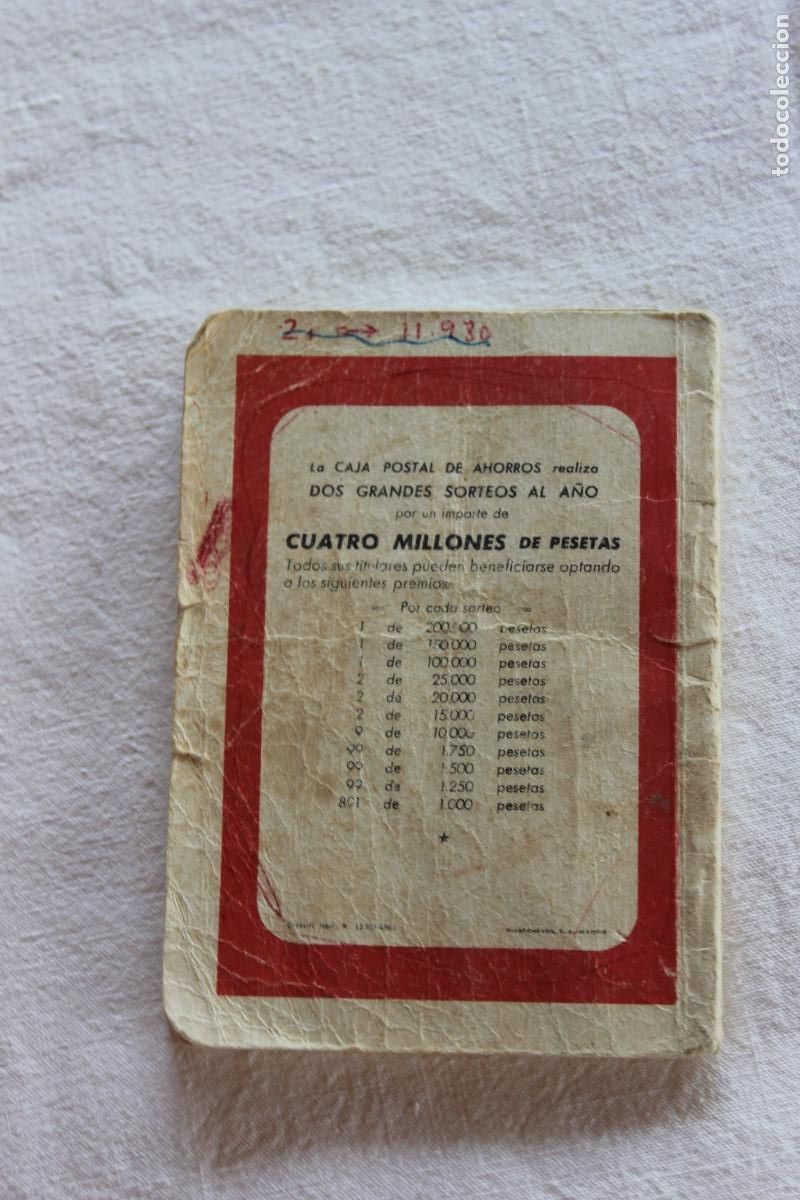 Documentos bancarios: ALMANAQUE 1962 CAJA POSTAL DE AHORROS - Foto 2