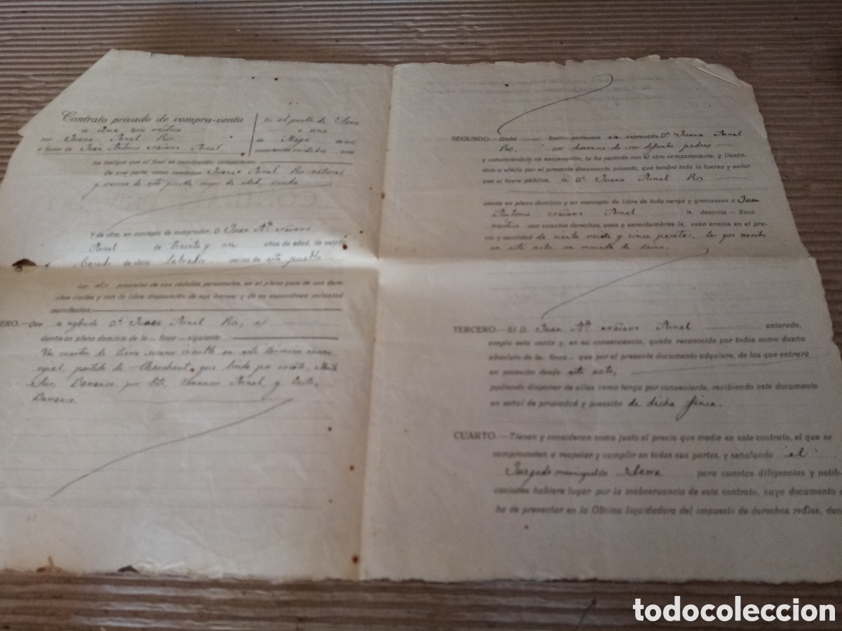Documentos bancarios: Documentos antiguos 1920 y 1922 (compra-venta y pr&eacute;stamo) - Foto 7