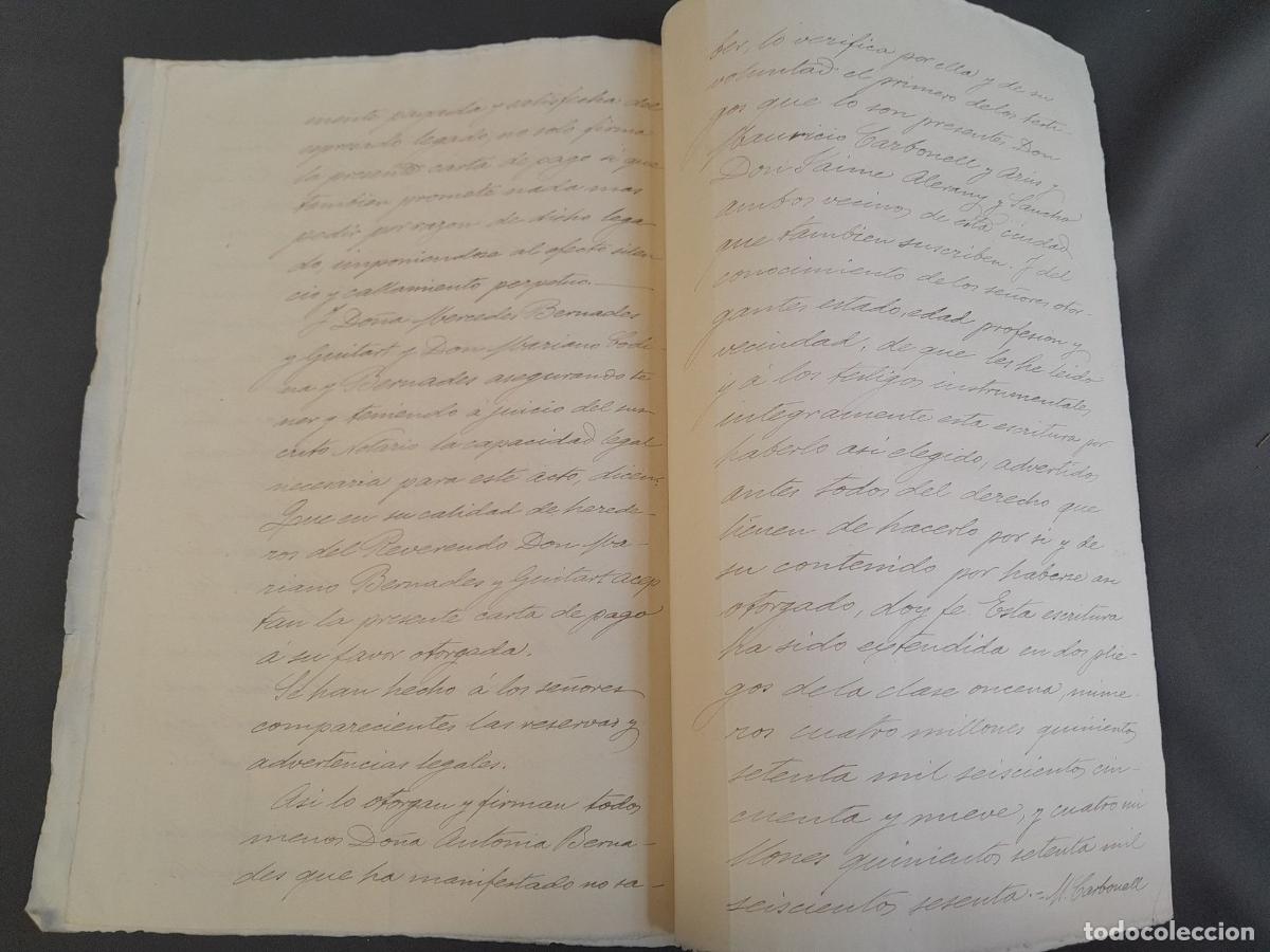 Documentos bancarios: DOC-910. DOCUMENTO: ESCRITURA DE CARTA DE PAGO. 1905. - Foto 4