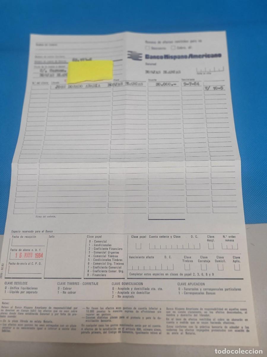 Documentos bancarios: REMESA BANCARIA BANCO HISPANO AMRICANO - Foto 1