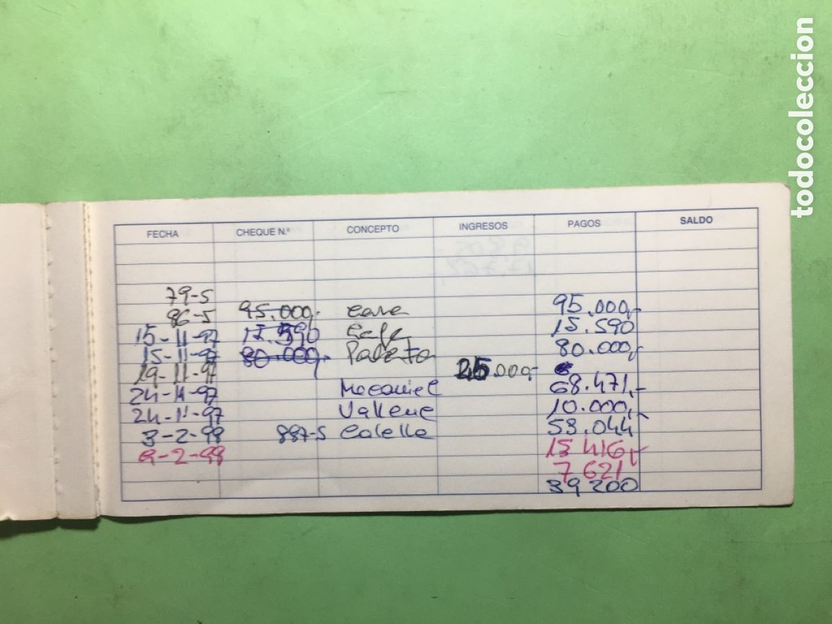 Documentos bancarios: 1997/98 LOTE DE 9 &Iacute;TEMS DIVERSOS DEL BANCO &lsquo;&rsquo;ARGENTARIA&rsquo;&rsquo; - Foto 14