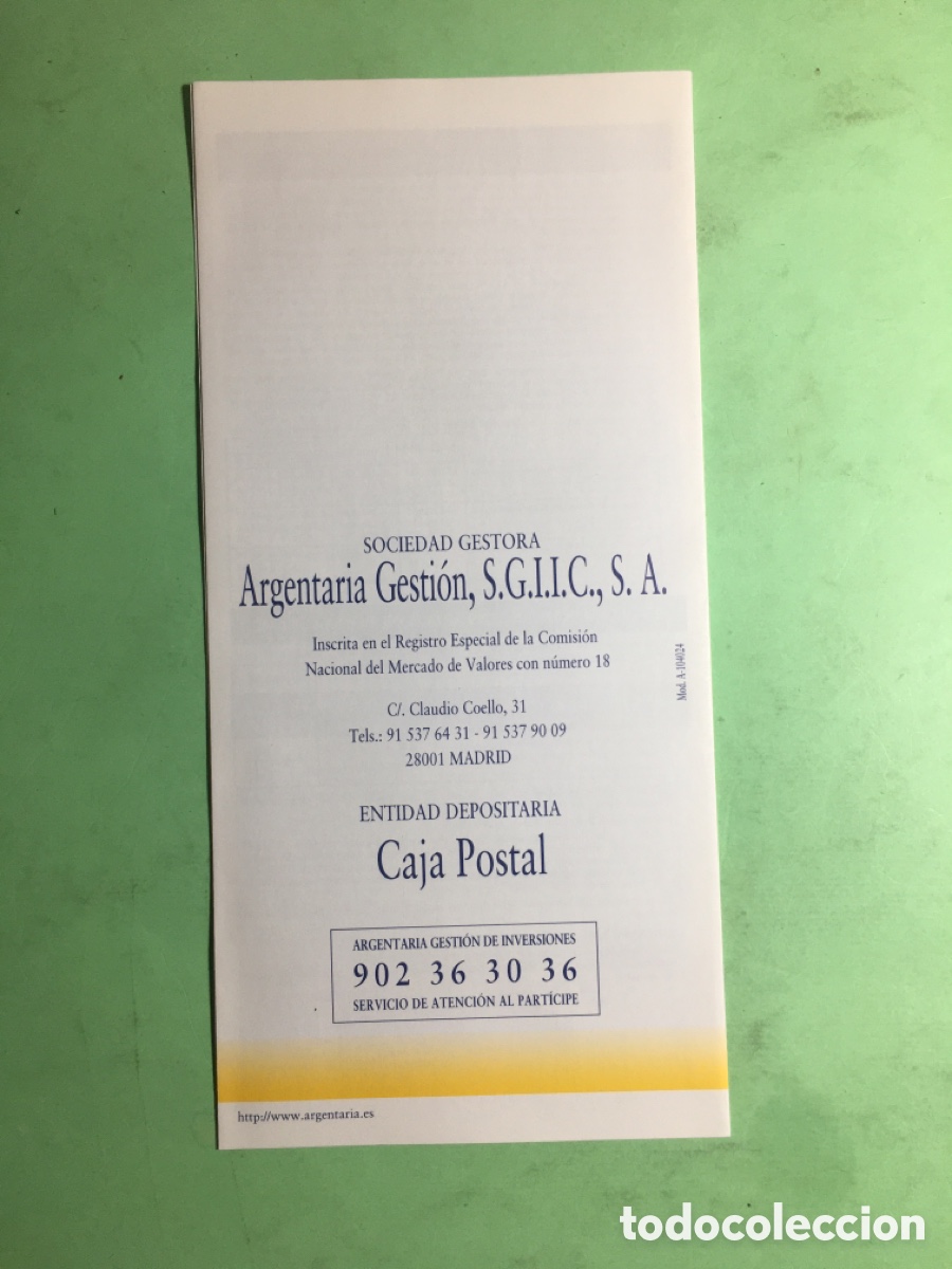 Documentos bancarios: 1997/98 LOTE DE 9 &Iacute;TEMS DIVERSOS DEL BANCO &lsquo;&rsquo;ARGENTARIA&rsquo;&rsquo; - Foto 23