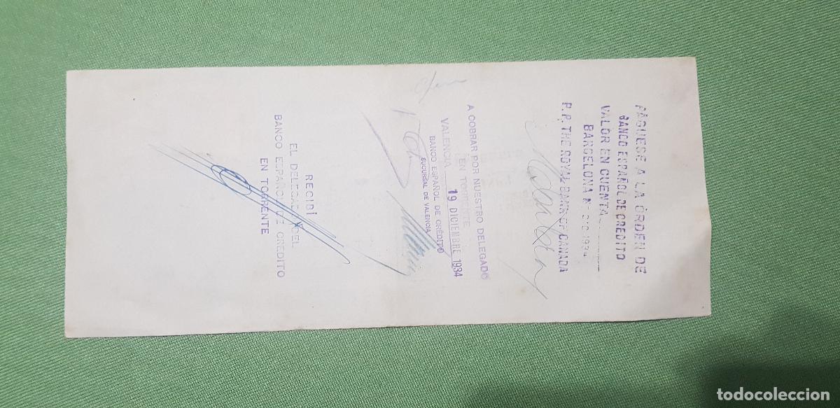 Documentos bancarios: TEXTILES MALVEHY,S.A.BARCELONA,1934 - Foto 2