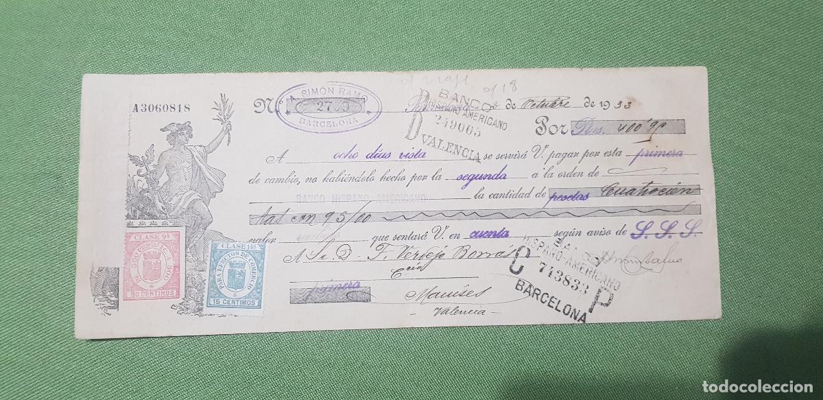 Documentos bancarios: A.SIMON RAMO-BARCELONA - Foto 1