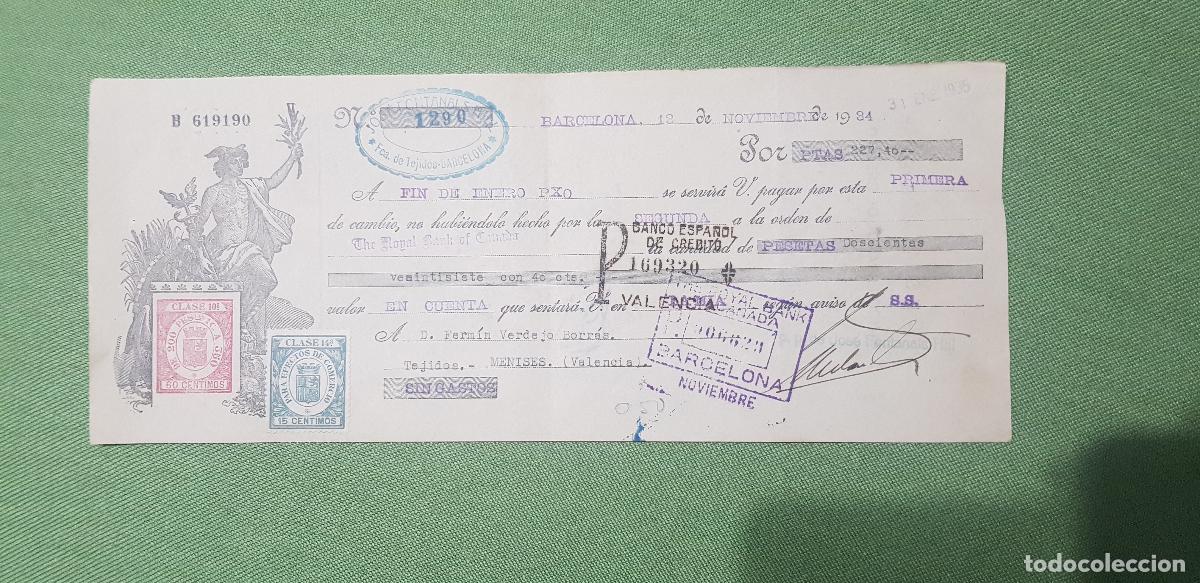 Documentos bancarios: JOSE FONTANALS HILL-BARCELONA - Foto 1