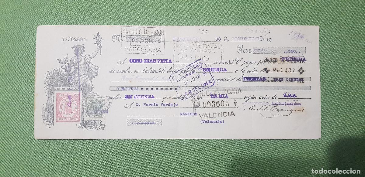 Documentos bancarios: ANTONIO MARIMON-BARCELONA - Foto 1