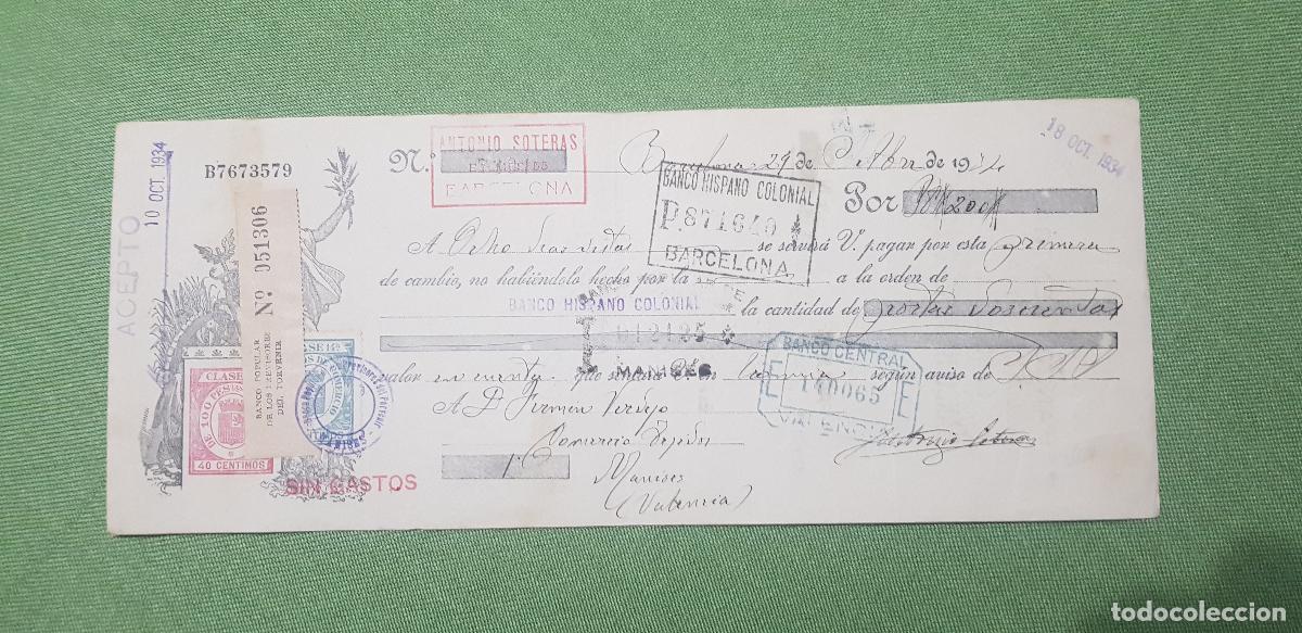 Documentos bancarios: ANTONIO SOTERAS-BARCELONA - Foto 1