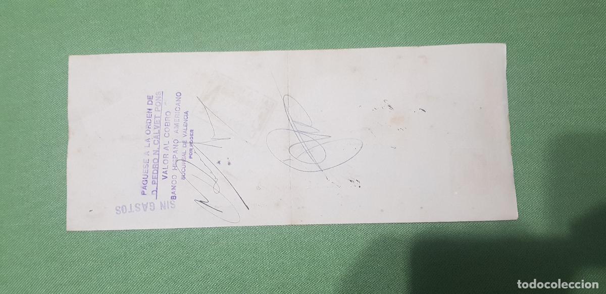 Documentos bancarios: VDA. DE JOSE GALIANA DONAT-ONTENIENTE -VALENCIA - Foto 2