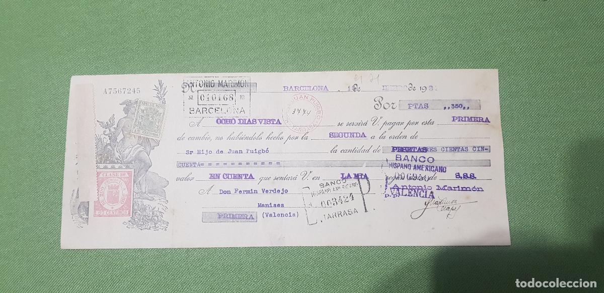 Documentos bancarios: ANTONIO MARIMON-BARCELONA - Foto 1