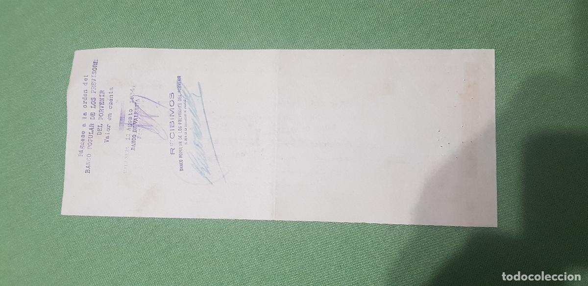 Documentos bancarios: VIUDA DE PALLARES PUIG-VALENCIA - Foto 2