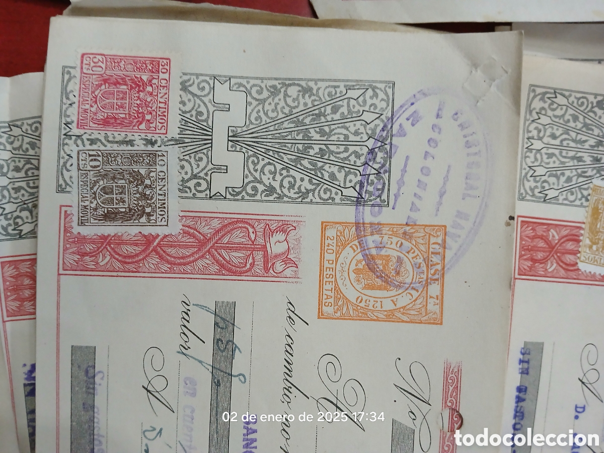 Documentos bancarios: M&aacute;s de 180 pagar&eacute;s a&ntilde;os 50 - Foto 2