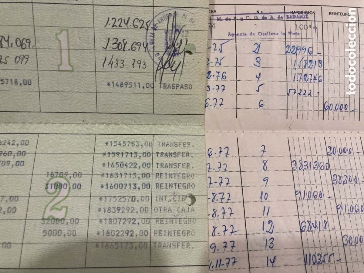 Documentos bancarios: 2 cartillas bancarias Monte de Piedad - Foto 3