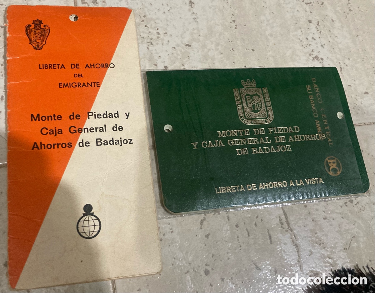 Documentos bancarios: 2 cartillas bancarias Monte de Piedad - Foto 1
