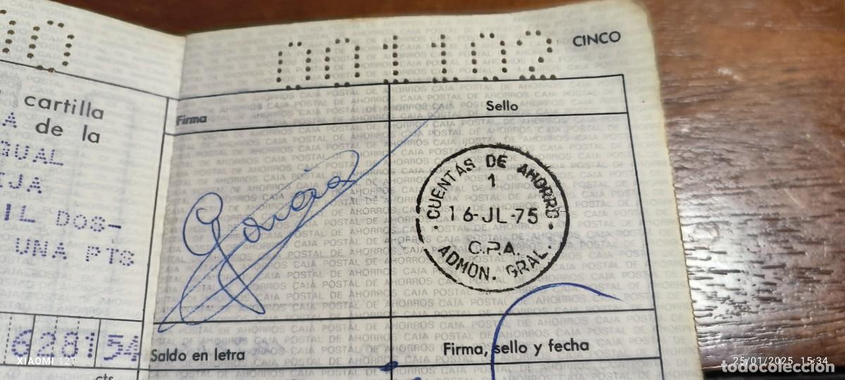 Documentos bancarios: Libreta Caja Postal de Ahorros LIBRETA CORRIENTE 1975 - Foto 2