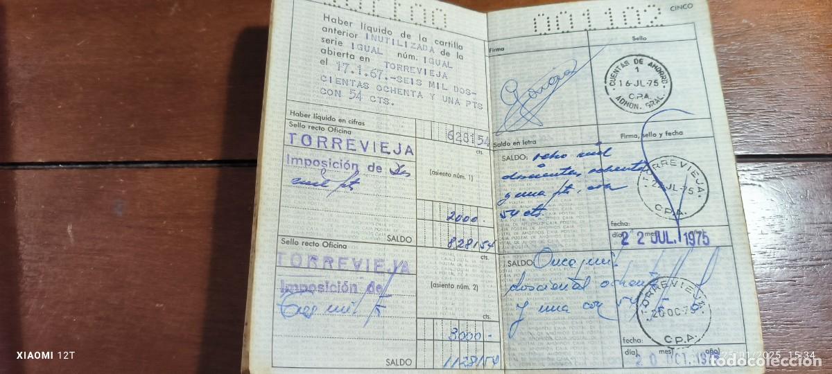 Documentos bancarios: Libreta Caja Postal de Ahorros LIBRETA CORRIENTE 1975 - Foto 3