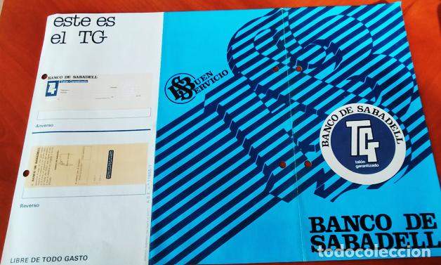 Documentos bancarios: TRIPTICO BANCO DE SABADELL - 1977 - VENTAJAS TALON GARANTIZADO - Foto 1