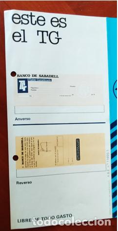 Documentos bancarios: TRIPTICO BANCO DE SABADELL - 1977 - VENTAJAS TALON GARANTIZADO - Foto 3
