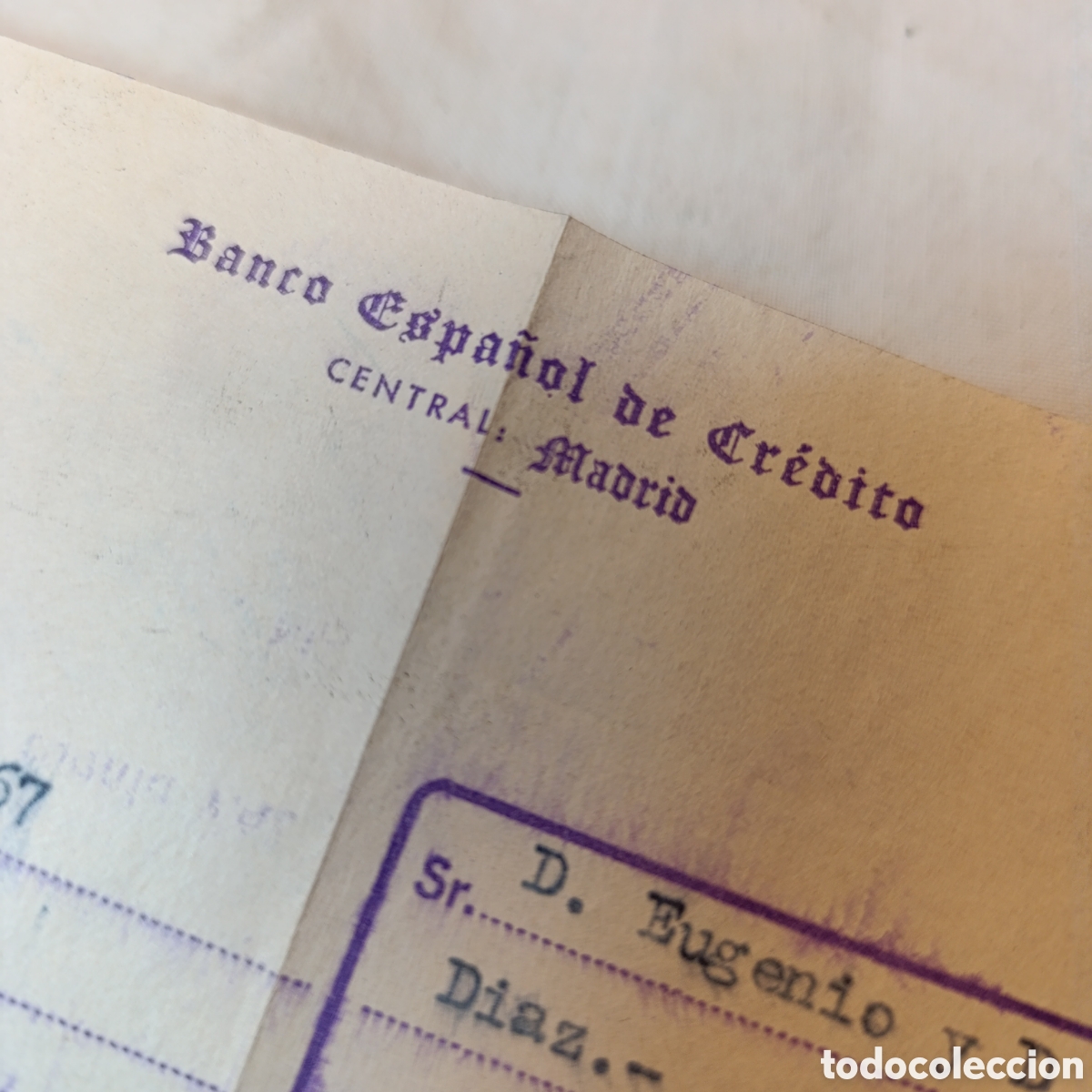 Documentos bancarios: BANCO ESPA&Ntilde;OL CREDITO 1967,DOCUMENTO - Foto 3