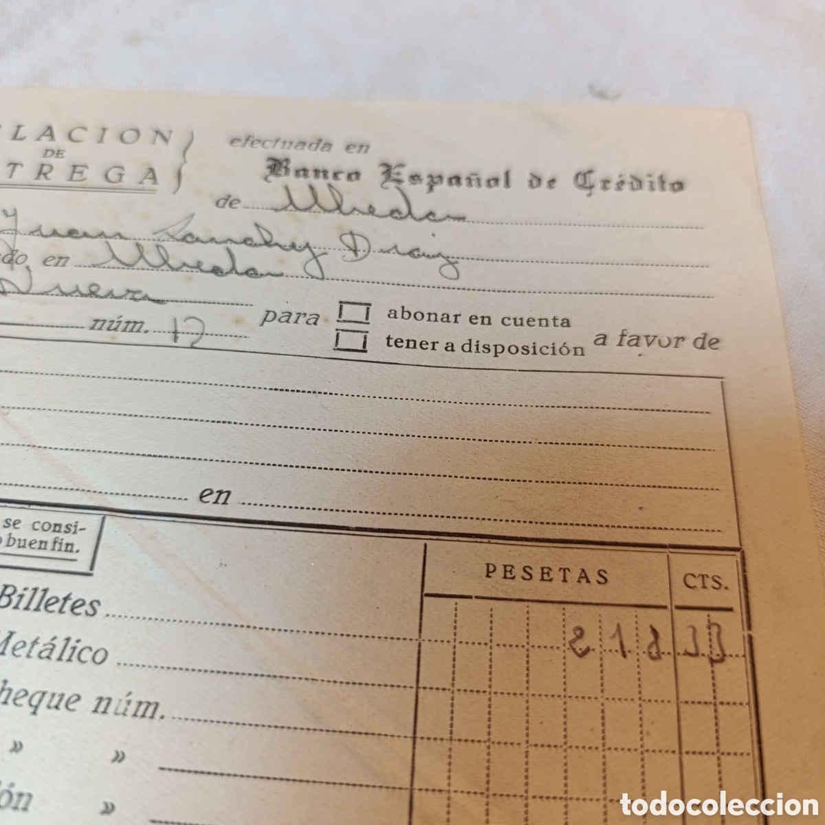 Documentos bancarios: BANCO ESPA&Ntilde;OL DE CR&Eacute;DITO A&Ntilde;OS 50, DOCUMENTO - Foto 2