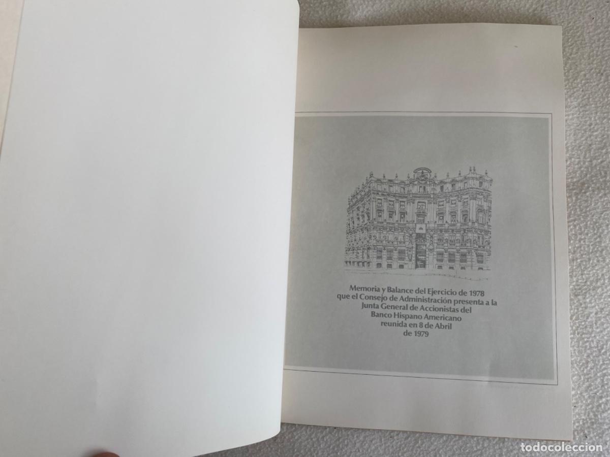 Documentos bancarios: BANCO HISPANO AMERICANO - MEMORIA 1978 - Foto 4