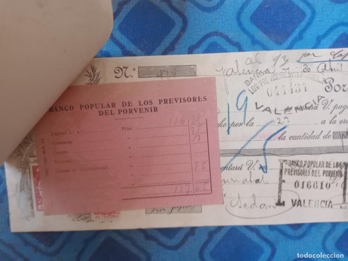 Documentos bancarios: 4 letras de cambio. Valencia. 1936 - Foto 2