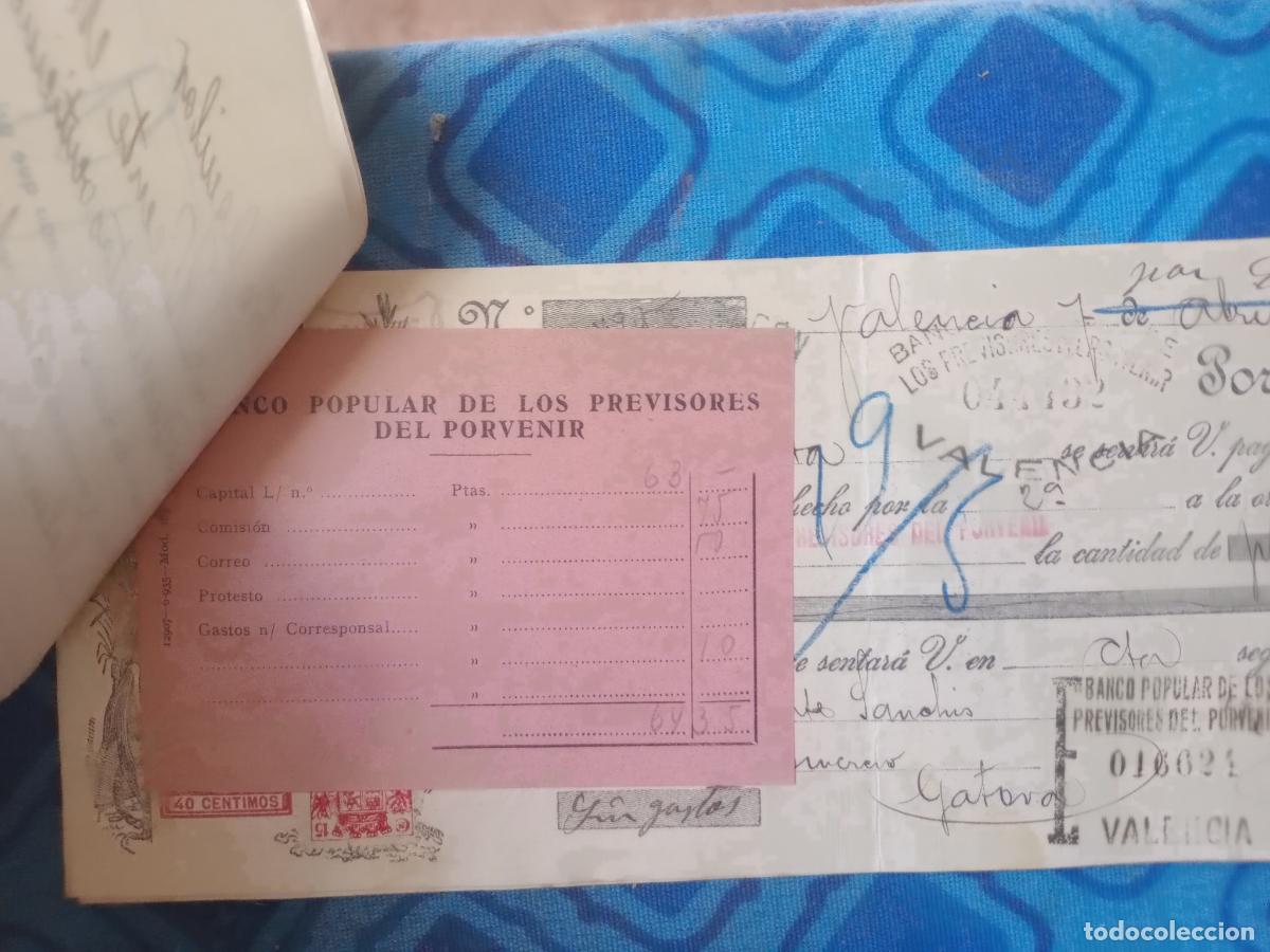 Documentos bancarios: 4 letras de cambio. Valencia. 1936 - Foto 4