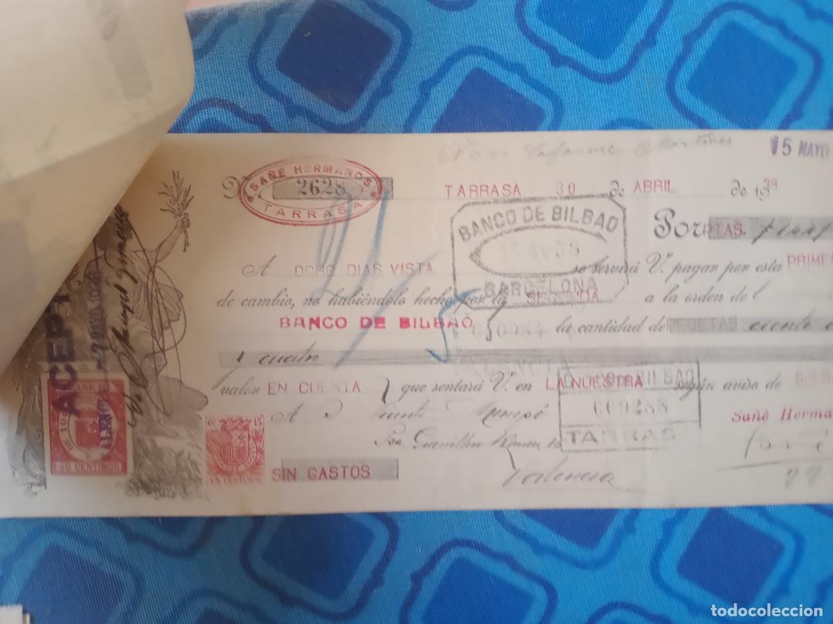 Documentos bancarios: 2 letras de cambio. Valencia. 1936 - Foto 3