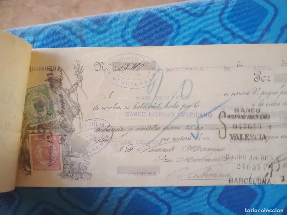 Documentos bancarios: 2 letras de cambio. Valencia. 1936 - Foto 1