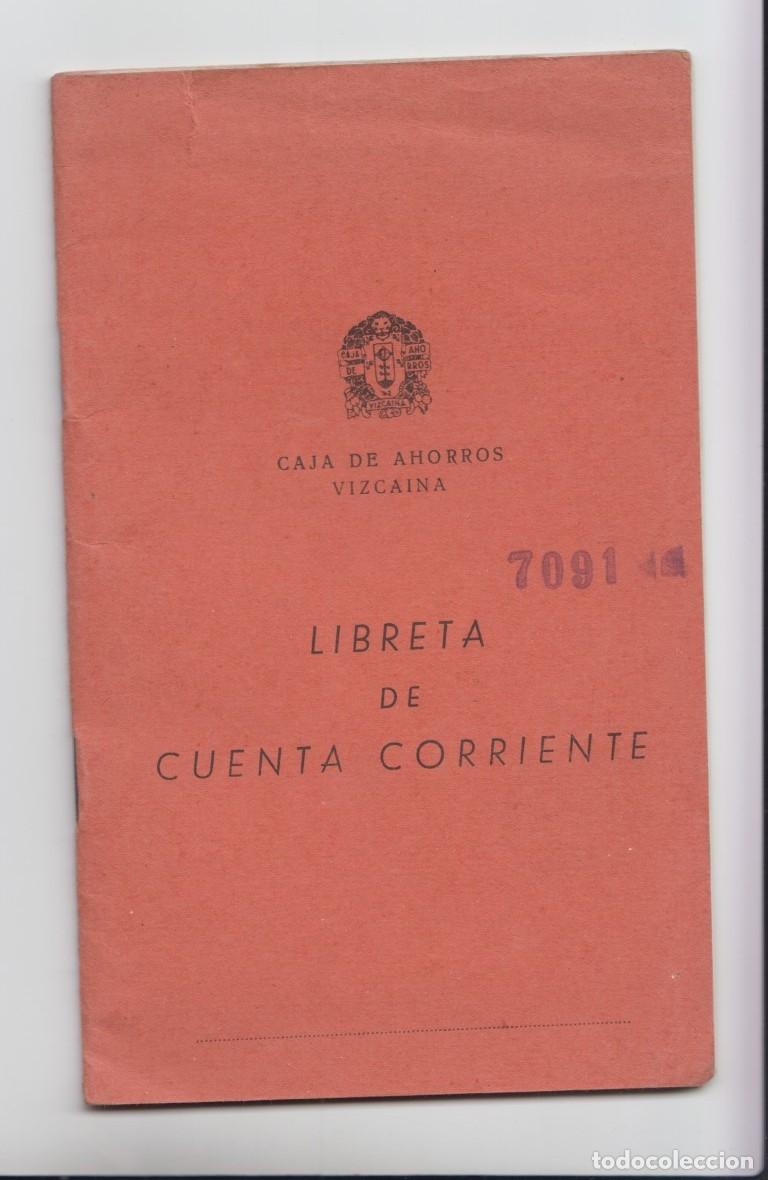 Documentos bancarios: Libreta de cuenta corriente 1963 - Caja de ahorros vizca&iacute;na - Foto 1