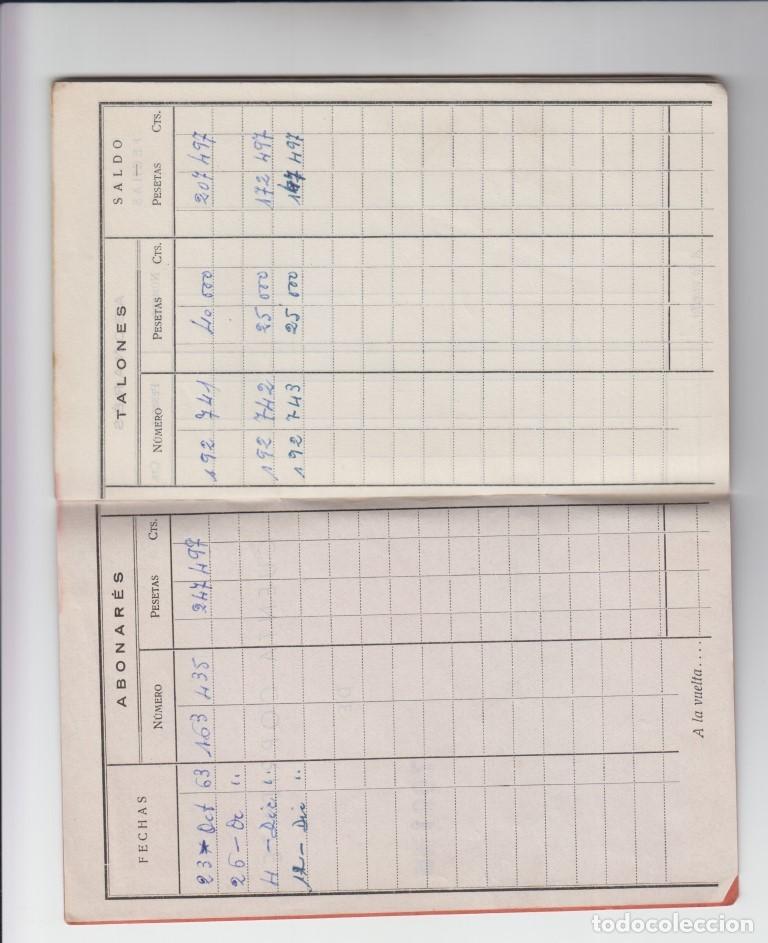 Documentos bancarios: Libreta de cuenta corriente 1963 - Caja de ahorros vizca&iacute;na - Foto 3