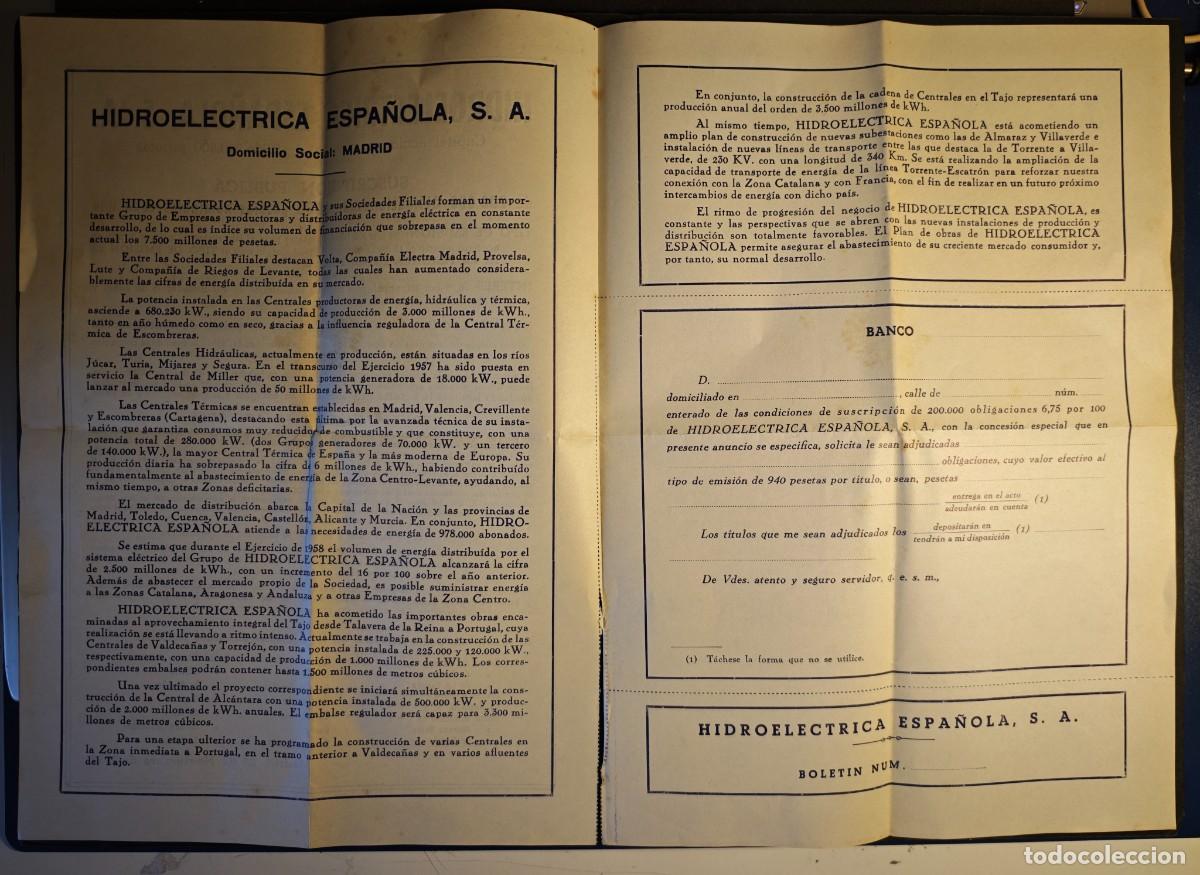Documentos bancarios: HIDROELECTRICA ESPA&Ntilde;OLA S.A - Foto 2