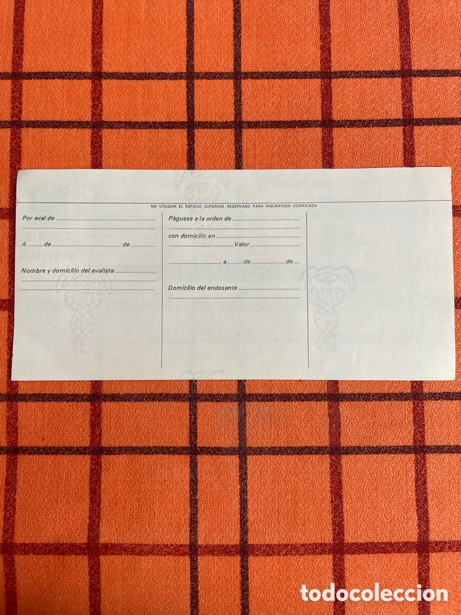 Documentos bancarios: Letra de cambio 85 Pesetas Clase 10 - Foto 2