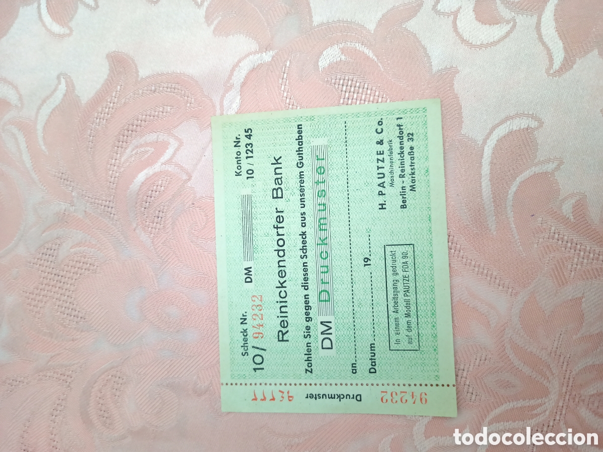 Documentos bancarios: Muy antiguo documento bancario Berl&iacute;n,en alem&agrave;n. - Foto 2